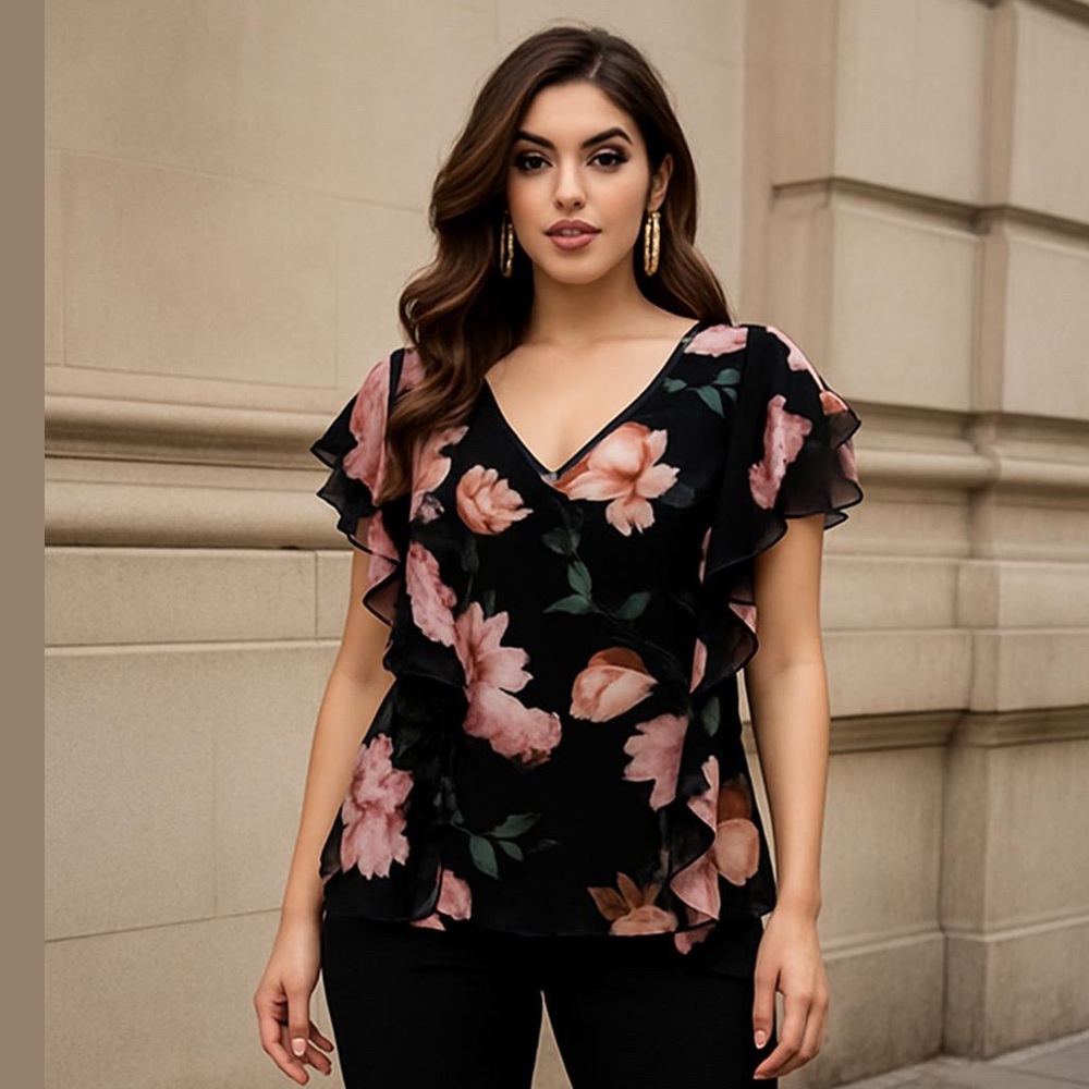 Jennifer Lopez floral blouse